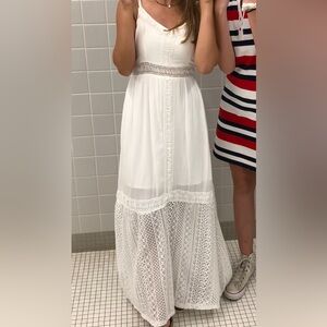 Abercrombie White Lace Maxi Dress